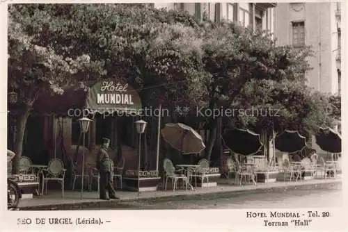 AK / Ansichtskarte Seo de Urgel ES Hotel Mundial Terraza Hall