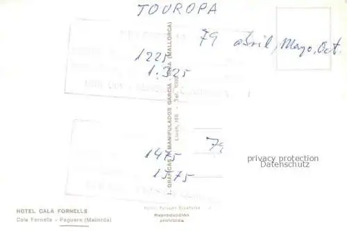 AK / Ansichtskarte Paguera Peguera Calvia Mallorca ES Hotel Cala Fornells Fliegeraufnahme