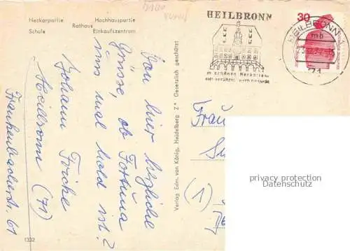 AK / Ansichtskarte HEILBRONN Neckar Neckargartach Schule Hochhaus Rathaus Einkaufszentrum