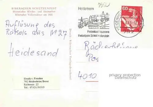 AK / Ansichtskarte HEIDENHEIM Brenz BW Biberacher Schuetzenfest