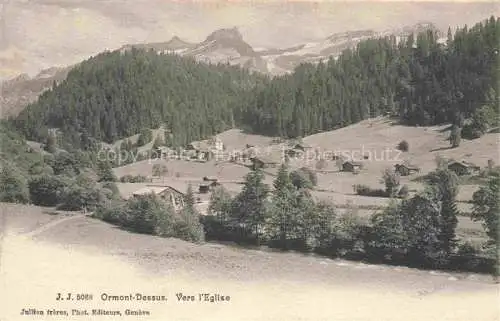 AK / Ansichtskarte Ormont-Dessous Les Diablerets AIGLE VD Vers l'Eglise