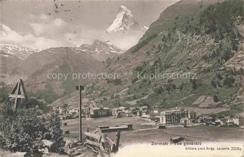 AK / Ansichtskarte ZERMATT VS Vue generale