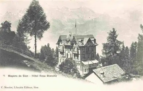 AK / Ansichtskarte Mayens de Sion VS Hotel Rosa Blanche