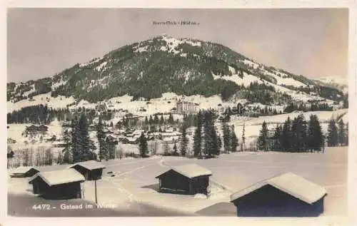 AK / Ansichtskarte Gstaad Saanen BE Winterpanorama mit Hornfluh