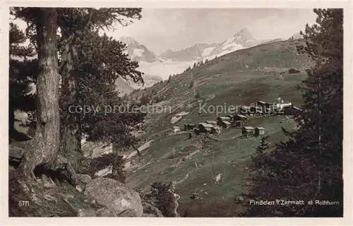 AK / Ansichtskarte Findelen VS Zermatt et Rothorn