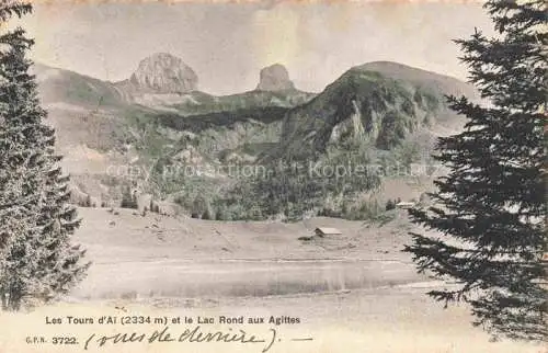 AK / Ansichtskarte AIGLE VD Les Tours d'Ai et le Lac Rond aux Agittes