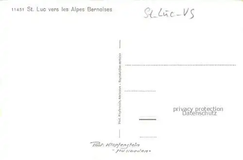 AK / Ansichtskarte St Luc SIERRE VS vers les Alpes Bernoises