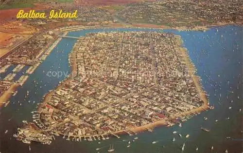AK / Ansichtskarte Balboa Island Newport Beach California USA Fliegeraufnahme