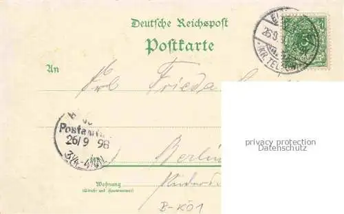 AK / Ansichtskarte Schmoeckwitz BERLIN Lokal der Allgemeinen Radfahrer-Union Kirche Insel Kersten Deutsche Reichspost Litho