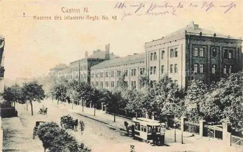 AK / Ansichtskarte Cuestrin-Neustadt Kuestrin Ostbrandenburg Kostrzyn PL Kaserne des Infanterie-Regiments No. 48 Feldpost