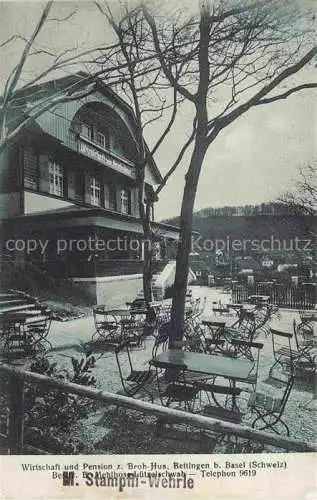 AK / Ansichtskarte Bettingen  BS Wirtschaft und Pension zum Broh-Hus Terrasse