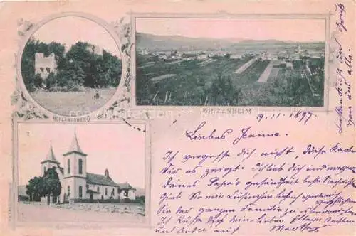 AK / Ansichtskarte Winzenheim  Wintzenheim Elsass 68 Haut-Rhin Panorama Hohlandsberg Ruine Kirche Deutsche Reichspost