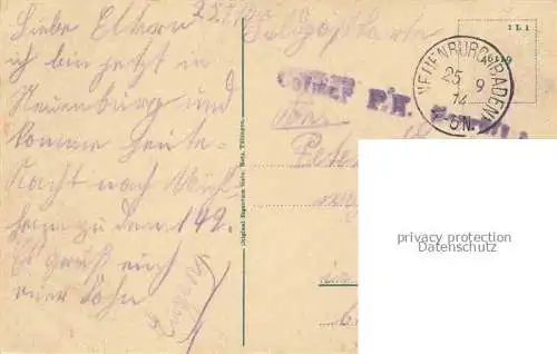 AK / Ansichtskarte Neuenburg  Rhein Gasthaus zur Krone Feldpost Pruefstempel