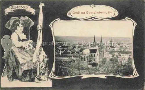 AK / Ansichtskarte Oberehnheim Ober-Ehnheim Obernai 67 Alsace Panorama Trachten Elsaesserin