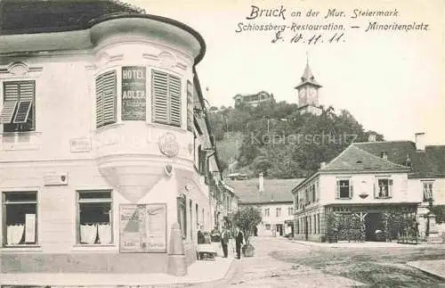AK / Ansichtskarte Bruck  Mur Steiermark AT Schlossberg Restauration Minoritenplatz