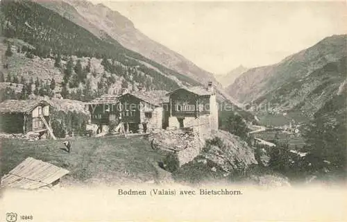 AK / Ansichtskarte Bodmen VS Teilansicht mit Blick gegen Bietschhorn