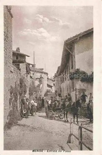 AK / Ansichtskarte Meride Mendrisio TI Entrata del Paese Pferdekutsche