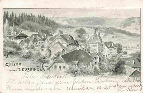 AK / Ansichtskarte Leubringen Biel Bienne BE Ortsansicht Kuenstlerkarte