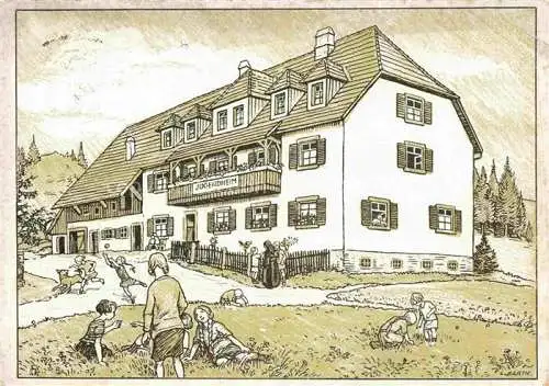 AK / Ansichtskarte Unteralpfen Albbruck St Blasien BW Jugendheim Stieg Barth Kuenstlerkarte