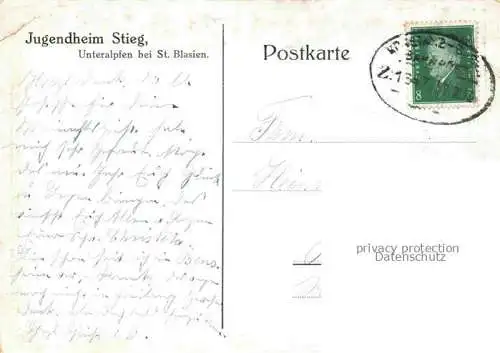 AK / Ansichtskarte Unteralpfen Albbruck St Blasien BW Jugendheim Stieg Barth Kuenstlerkarte