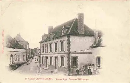 AK / Ansichtskarte St-Aubin-Chateau-Neuf AUXERRE 89 Yonne Grande Rue Postes et Telegraphes