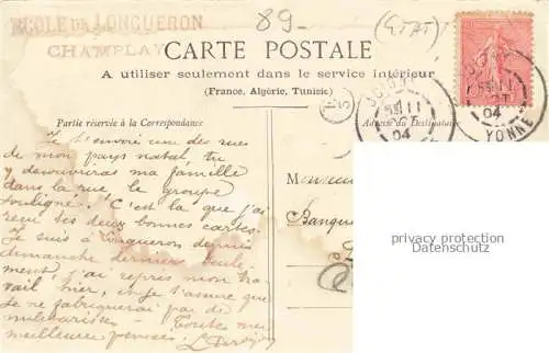AK / Ansichtskarte St-Aubin-Chateau-Neuf AUXERRE 89 Yonne Grande Rue Postes et Telegraphes