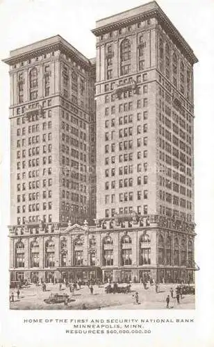 AK / Ansichtskarte Minnesota City First and Security National Bank