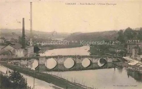 AK / Ansichtskarte LIMOGES 87 Haute-Vienne Pont St Martial L'Usine Electrique