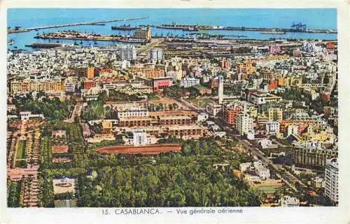 AK / Ansichtskarte CASABLANCA Maroc Vue generale aerienne