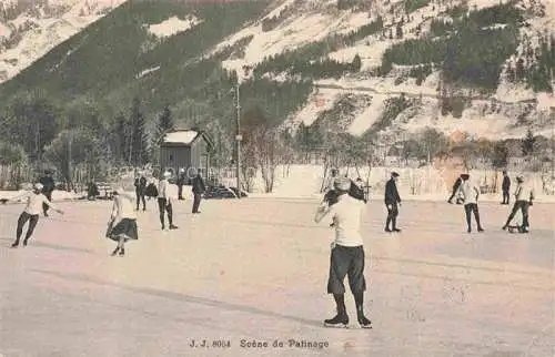 AK / Ansichtskarte GENEVE Genf GE Scene de Patinage