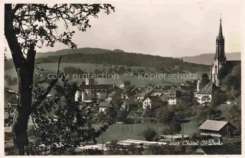 AK / Ansichtskarte Chatel-St-Denis La Veveyse FR Panorama Kirche