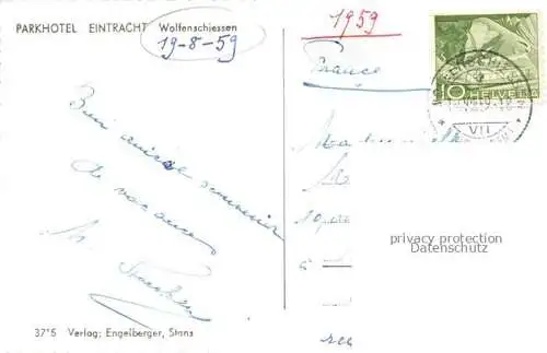 AK / Ansichtskarte Wolfenschiessen Nidwalden NW Parkhotel Eintracht