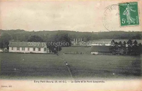 AK / Ansichtskarte Evry-Petit-Bourg EVRY 91 Essonne La Gare et le Pont Suspendu