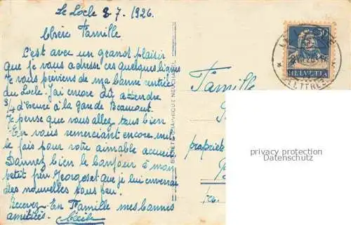 AK / Ansichtskarte LE LOCLE NE Vue d'ensemble