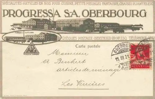 AK / Ansichtskarte Oberburg BURGDORF BE Progressa S.A. Oberbourg Geschaeftskorrespondenz