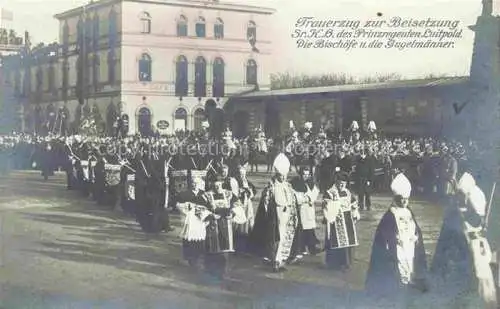 AK / Ansichtskarte Muenchen Trauerzug zur Beisetzung Sr. K. H. des Prinzregenten Luitpold Bischoefe und Gugelmaenner