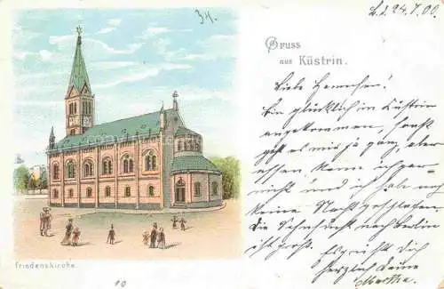 AK / Ansichtskarte Kuestrin-Kietz Brandenburg Friedenskirche Litho