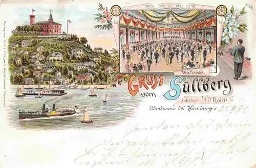 AK / Ansichtskarte Blankenese Hamburg Suellberg Hotel Restaurant Ballsaal Deutsche Reichspost Litho