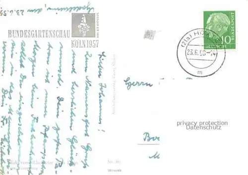 AK / Ansichtskarte BUGA Bundesgartenschau Koeln Rhein Ufer Dom