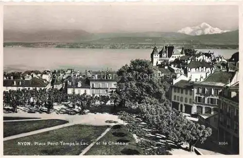 AK / Ansichtskarte NYON VD Place Perd Temps le Lac et le Chateau