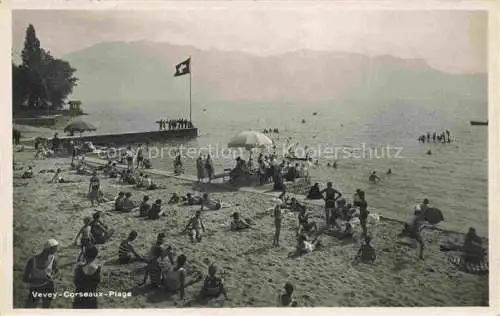 AK / Ansichtskarte VEVEY VD Corseaux Plage