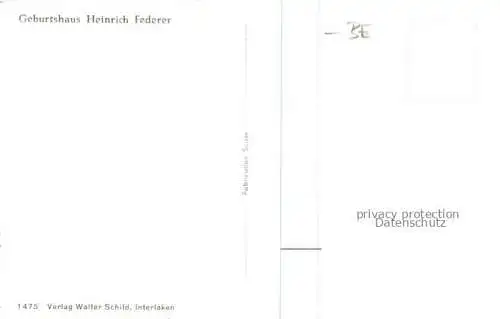 AK / Ansichtskarte Brienz Brienzersee BE Dorfpartie Geburtshaus Heinrich Federer