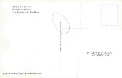 AK / Ansichtskarte GENEVE Genf GE Cabinet du Directeur