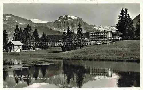 AK / Ansichtskarte Crans-sur-Sierre VS Lac Blanc et Hotel Beausejour