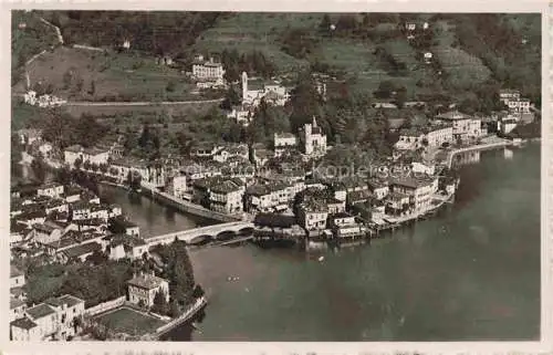 AK / Ansichtskarte Ponte-Tresa Lago di Lugano TI Vue aerienne