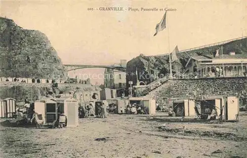 AK / Ansichtskarte GRANVILLE 50 Manche Plage Passerelle et Casino
