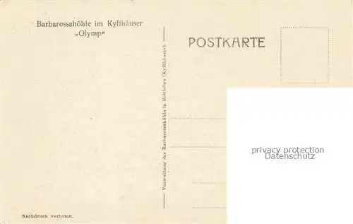 AK / Ansichtskarte Kyffhaeuser Barbarossahoehle Olymp Kuenstlerkarte