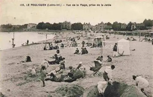 AK / Ansichtskarte LE POULIGUEN Saint-Nazaire 44 Loire-Atlantique Vue de la plage prise de la jetée