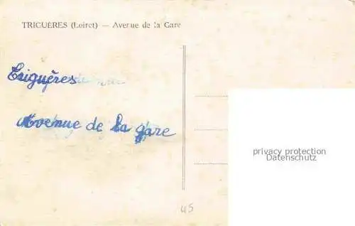 AK / Ansichtskarte Trigueres Montargis 45 Loiret Avenue de la Gare