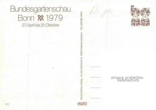 AK / Ansichtskarte BUGA Bundesgartenschau Bonn Regenschirm Kleinbahn Roemerstrasse 